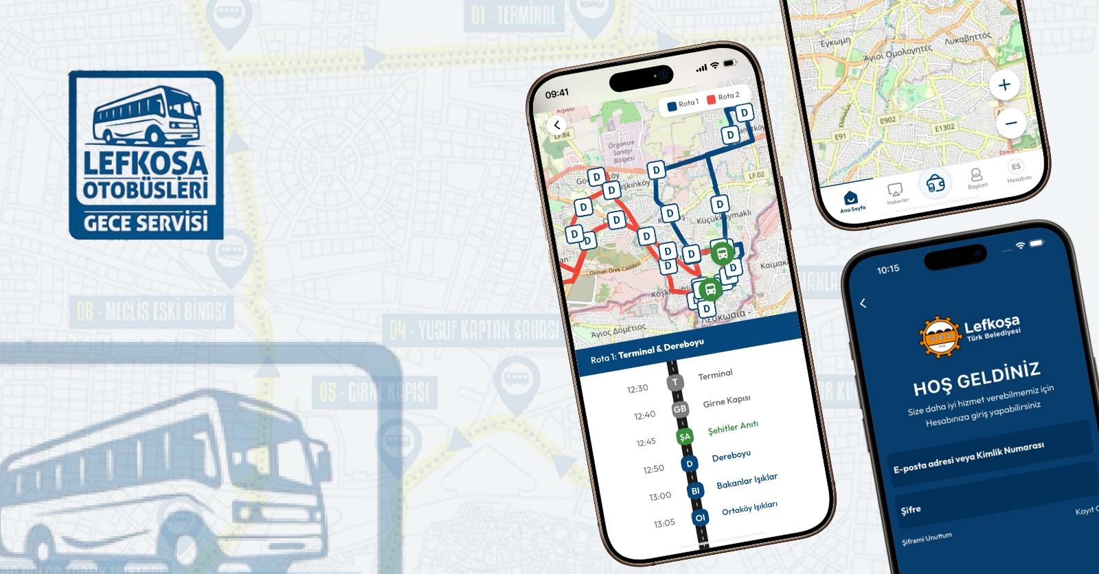Lefkoşa Bus Night Service Mobile Application